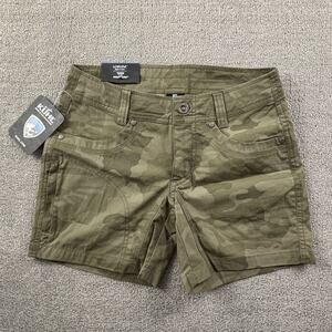 Kuhl Shorts Womens Size 0 5.5 inch inseam Camo Active Outdoor Casual Ladies